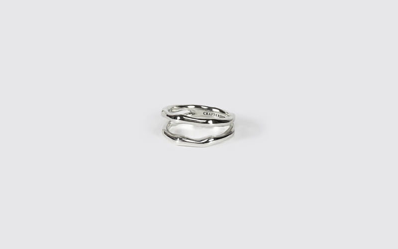 Double Flow ring Silver