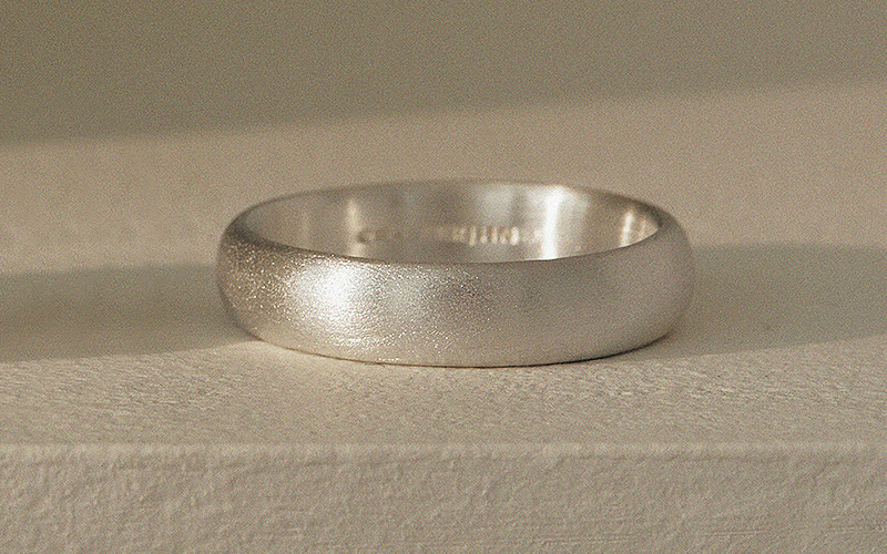 Basic band ring silver